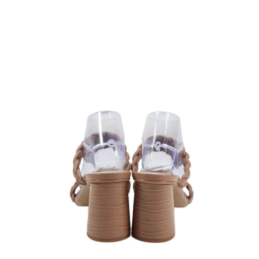 Dolce Vita Womens Braided Straps Slide On Sandal Heels Brown Size 11 - Picture 3 of 6